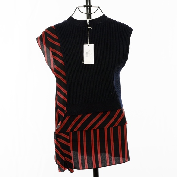3.1 Phillip Lim Sweater/Printed Silk Ruffle Tank - Picture 7 of 9